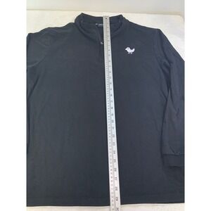 Bad Birdie Mens XL Quarter Zip Pullover Black Long Sleeve Golf Shirt Bird Logo
